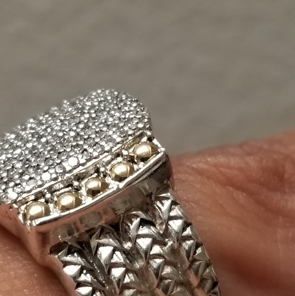 Effy 18k sterling silver diamond  wheaton ring - Picture 13 of 16